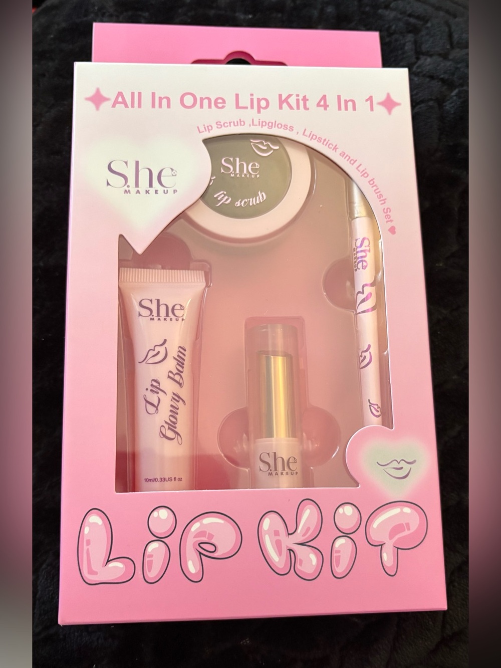 All-In-One Lip Kit – Pink Lip Balm & Gloss Set